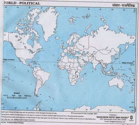 MAP Outline Map Of The World